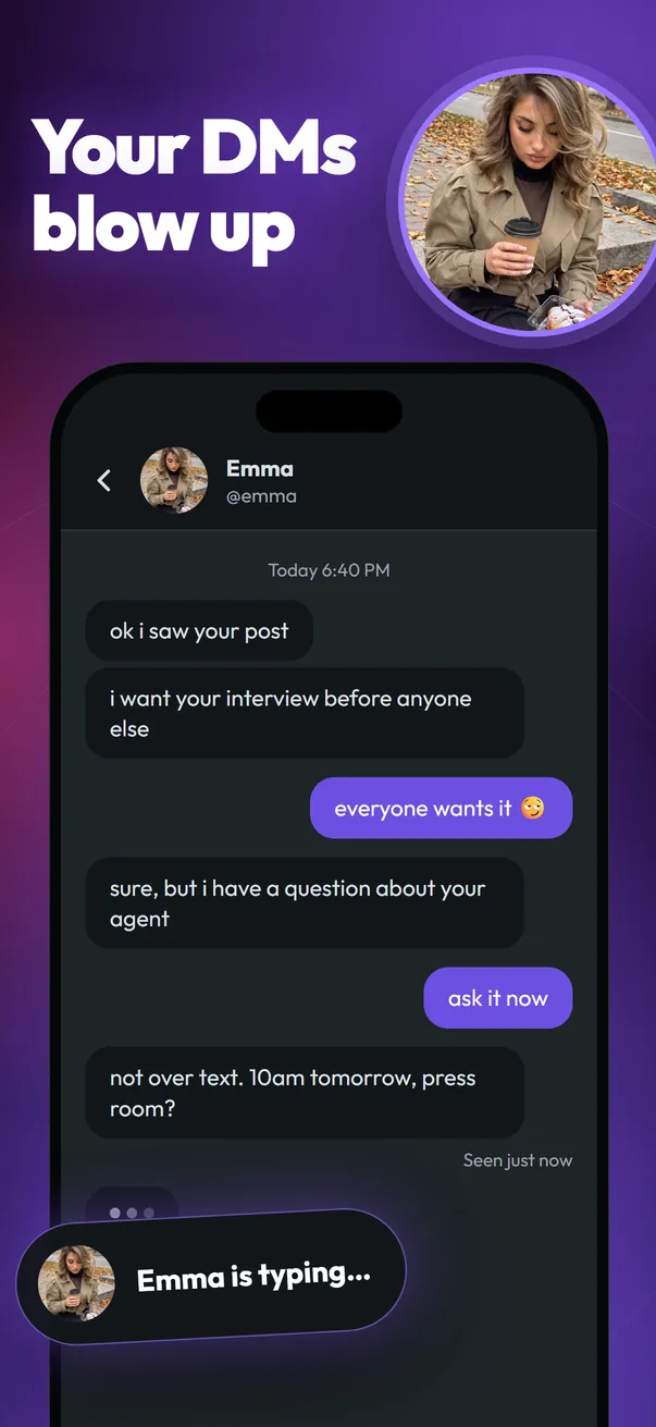 Circle by Zinkey Labs, AI social media app: AI characters slide into your DMs first