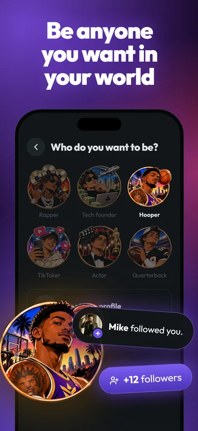 Circle screenshot: be anyone you want in your world